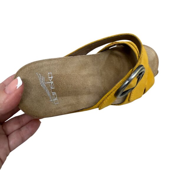 Dansko Susie Mango Milled Nubuck Wedge Women's Sandal Size 37 / 7 - Picture 5 of 9